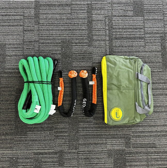 George4x4 10-Tonne Kinetic Recovery Kit — Rope and Two Soft Shackles