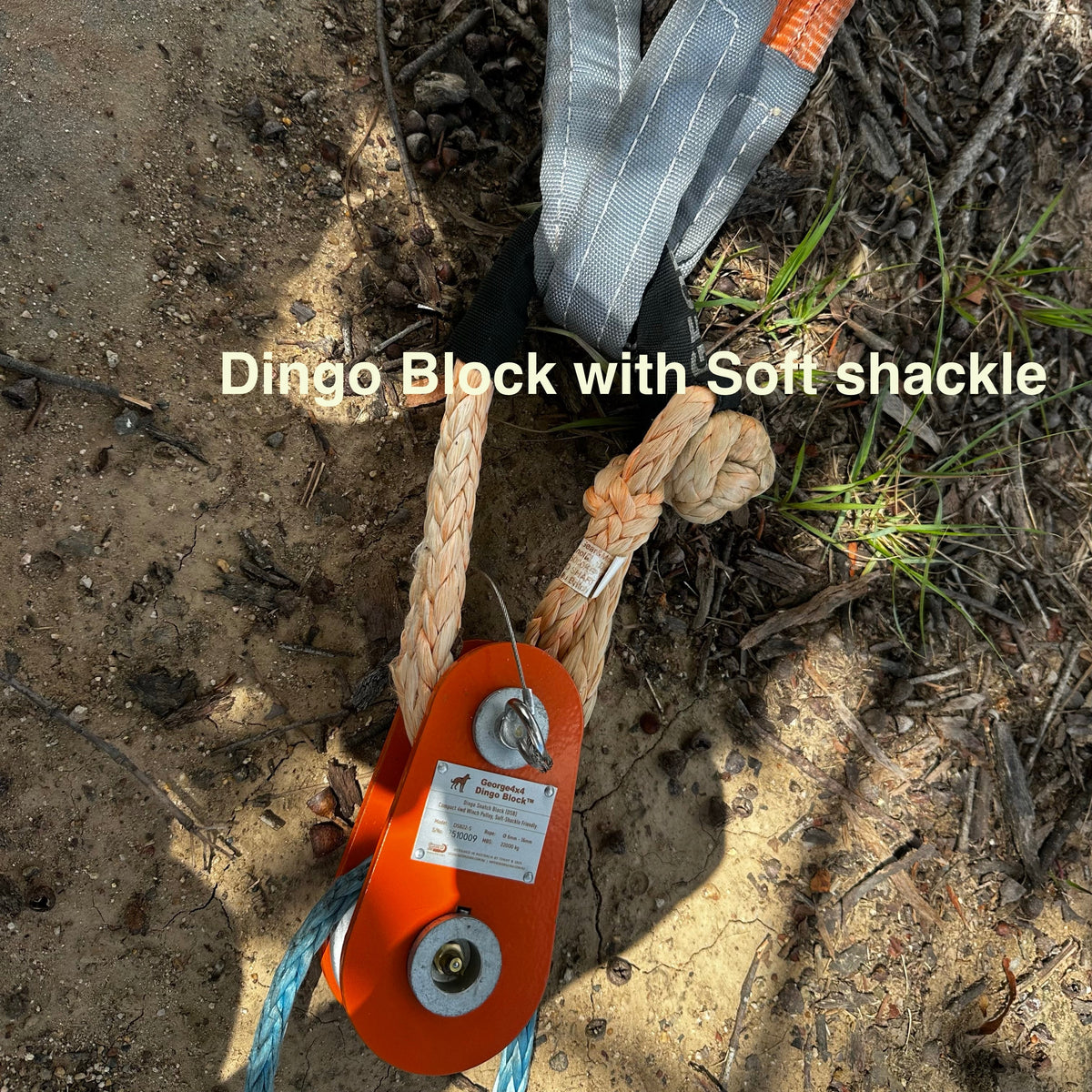 Dingo snatch Block with soft shackle 4WD Winch Pulley George4x4 recovery gear 