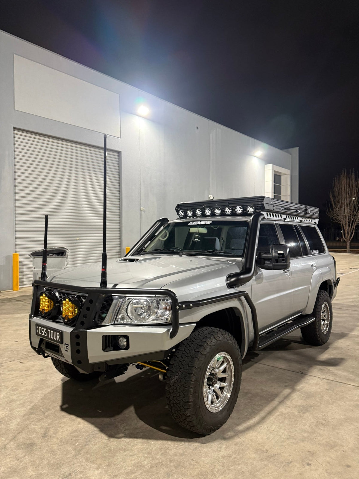 Canna Nissan Patrol GU Series 4 4.5 inch mid-entry stainless snorkel