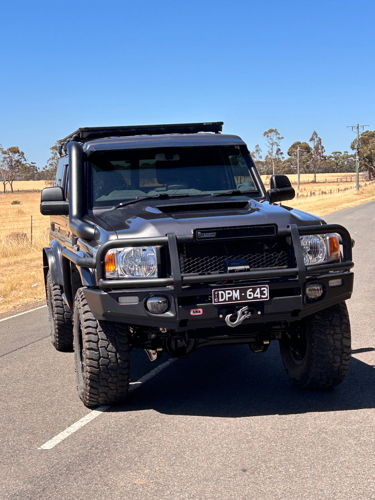 Canna Toyota LandCruiser 76 78 79 pre-facelift 5-inch stainless snorkel