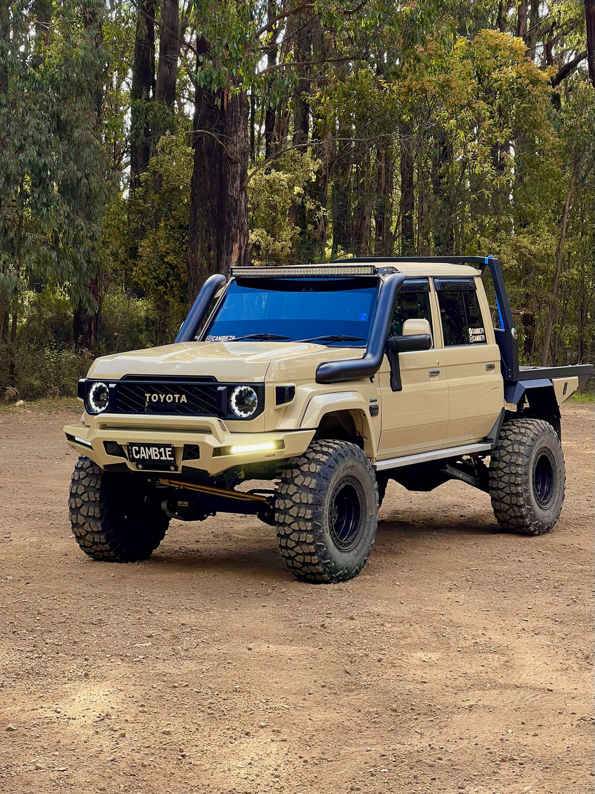 Canna Toyota LandCruiser 70 series pre-facelift twin stainless snorkels